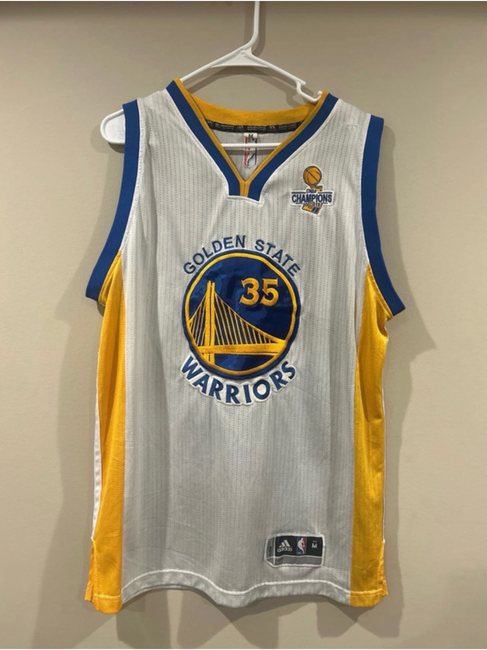 Kevin Durant Golden State Warriors Jersey Adidas Adult Medium STITCHED
